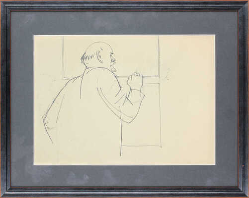 Альтман Натан Исаевич. Иллюстрация к книге «Приезд В.И. Ленина в Петроград в апреле 1917»1963 г.